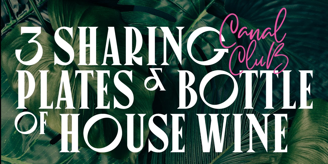 3 Sharing Plates & Bottle Of Wine