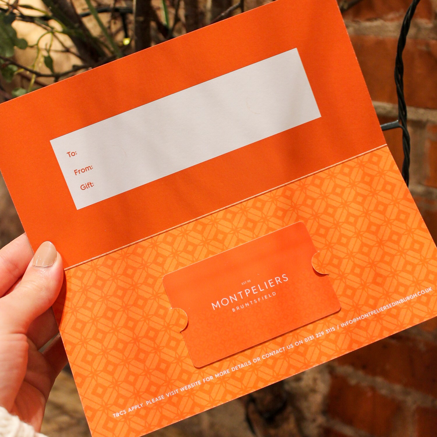 Montpeliers Gift Voucher
