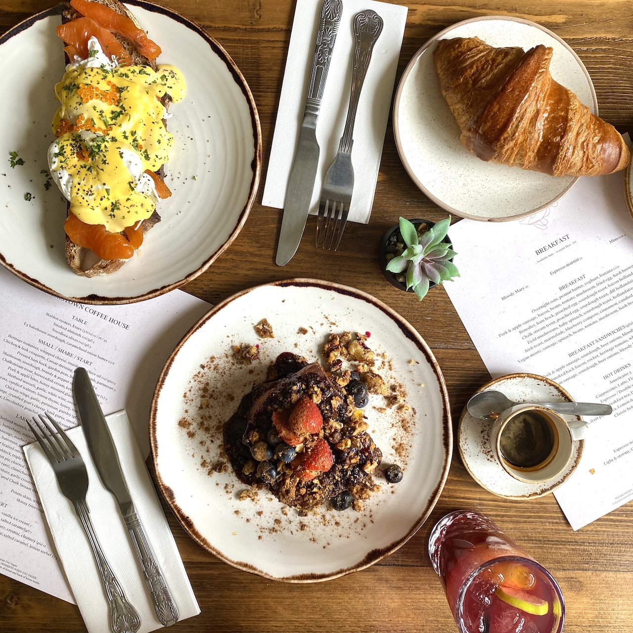 The Somers Town Coffee House Brunch for two