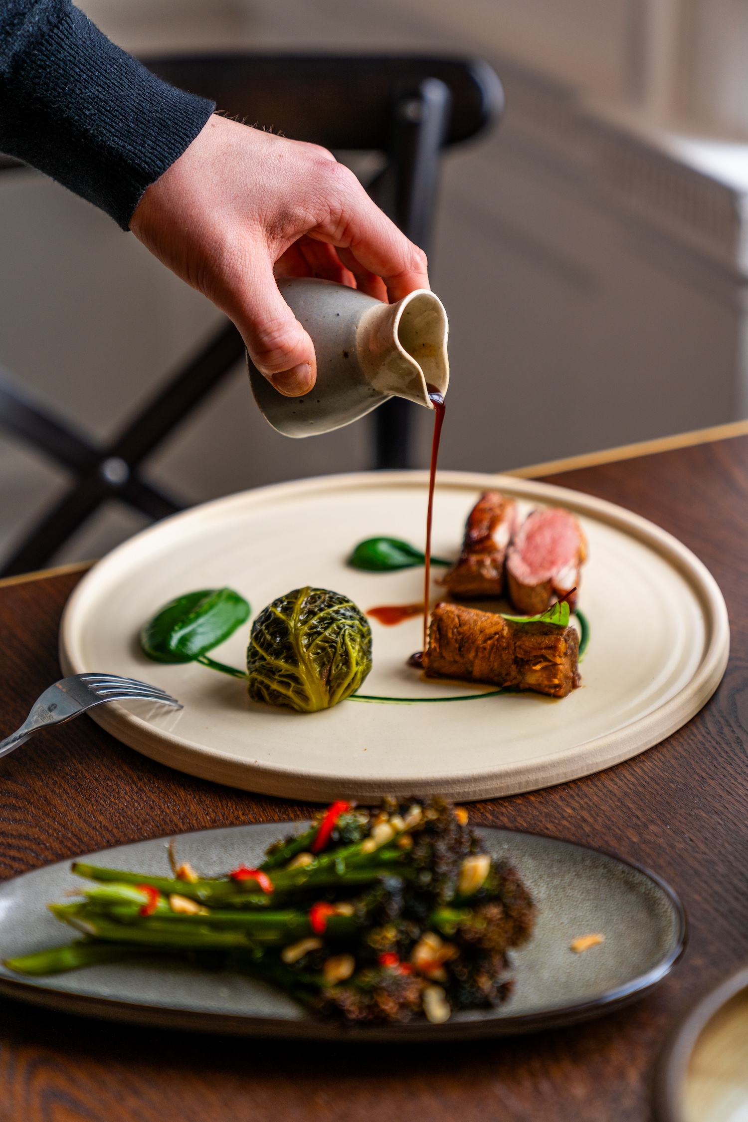 2 courses & a bottle of premium wine for 2