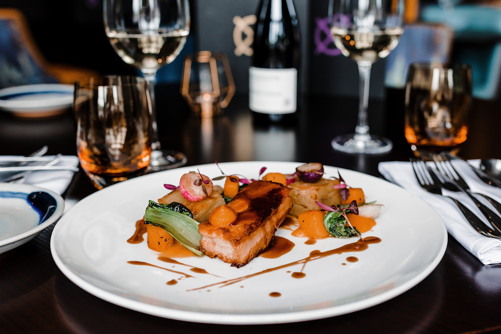 Three Course Dinner and a Bottle of Wine for Two
