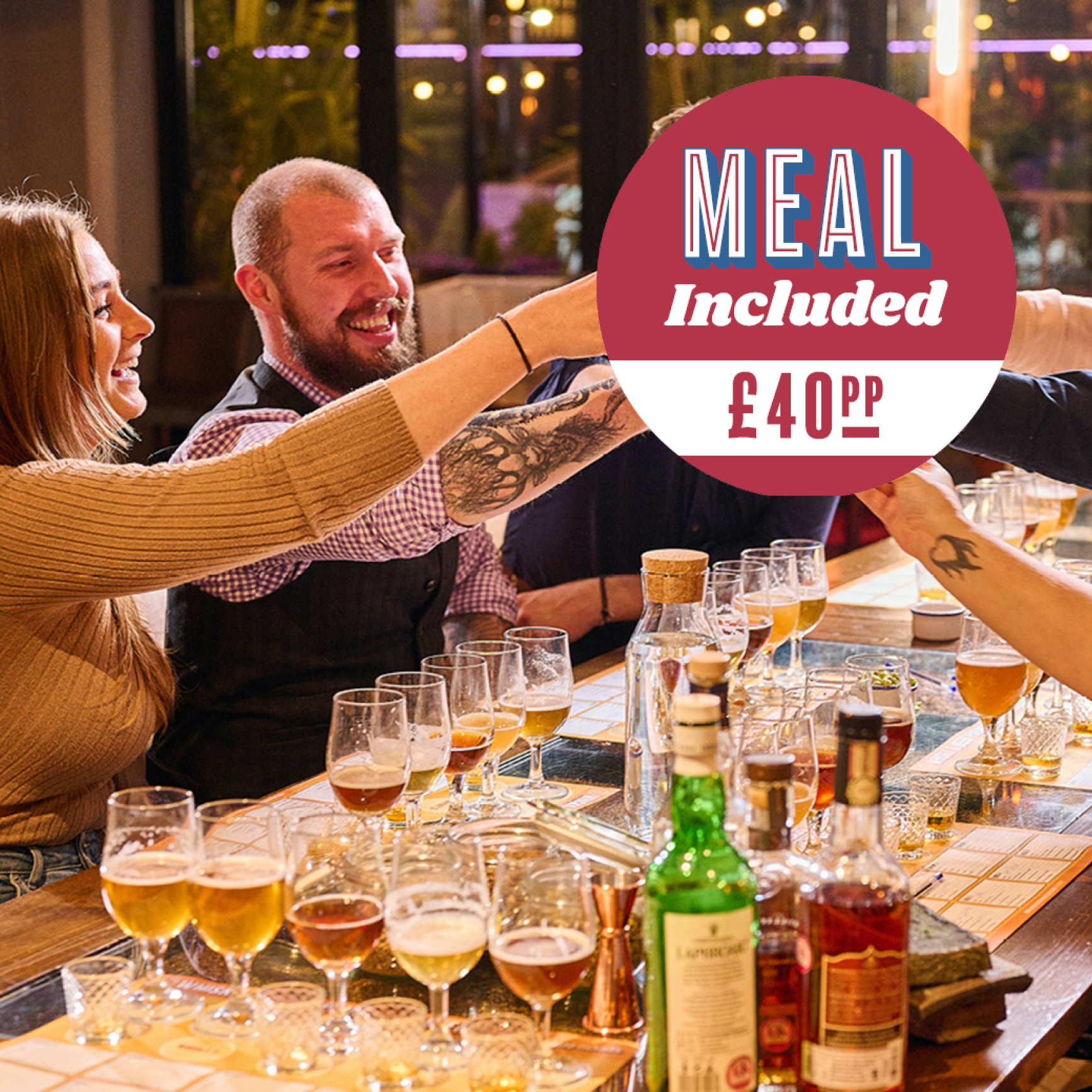 Whisky & Beer M/C for 2 + Meal