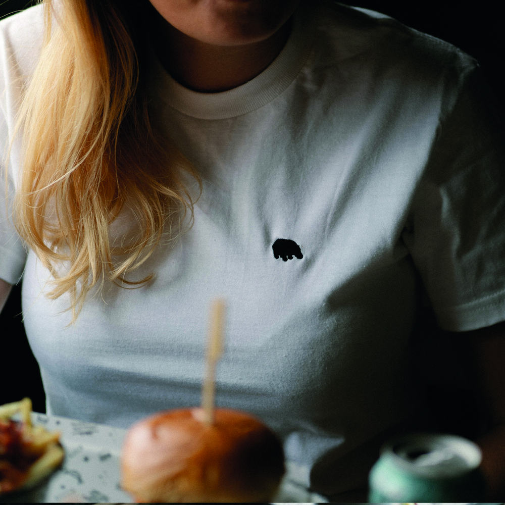 Burger Love T-Shirt (White) - Small: 36in/91cm