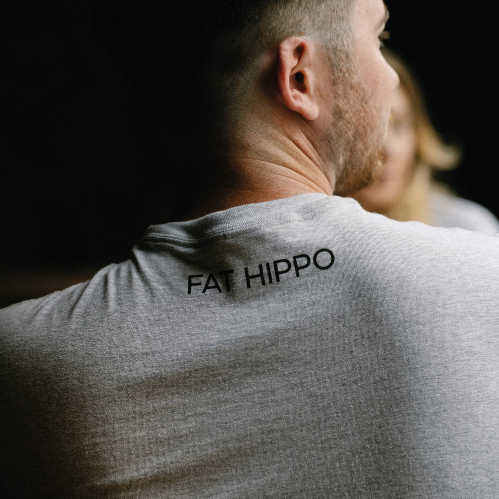 Classic Hippo T-Shirt (Grey) - Large: 44in / 112cm